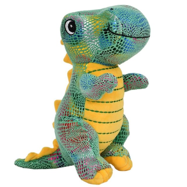 Mirada Super Soft Plush Stuffed Standing Green Foiled Dinosaur Soft Toy - 25cm