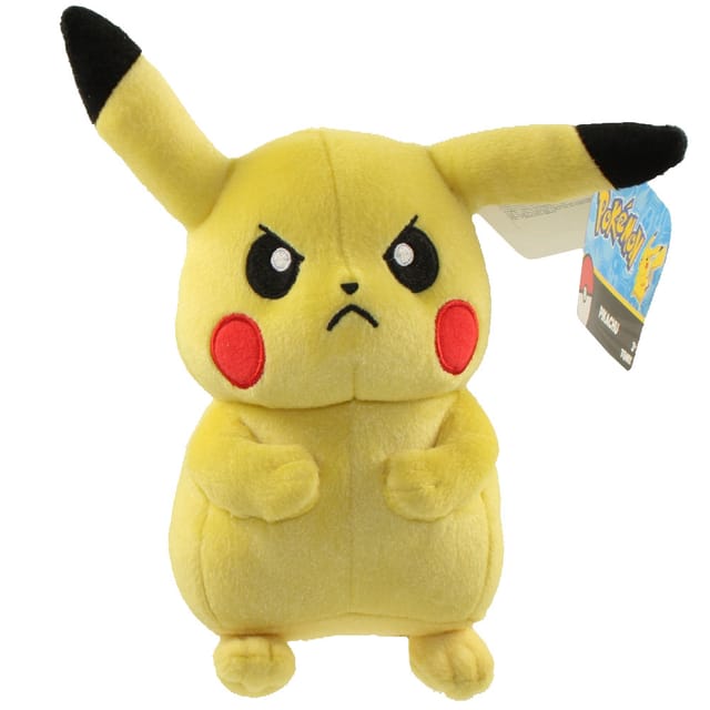 Tomy Pokemon 8" Basic Pikachu Frowing Plush