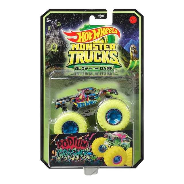 Hot Wheels Monster Trucks - Glow in the Dark - Podium Crasher - Multicolour
