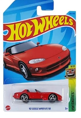 Hot Wheels HW Exotics - 92 Dodge Viper RT/10 - Red