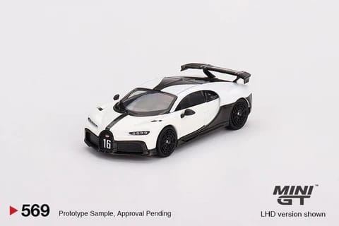 Mini GT Bugatti Chiron Pur Sport White LHD