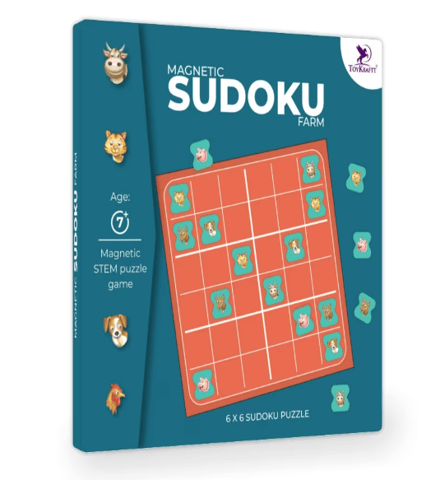 Toykraft Magnetic Sudoku Farm - 6x6 Sudoku Puzzle