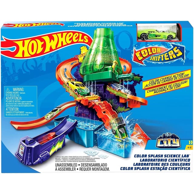 Hot Wheels City Color Shifters - Color Splash Science Lab Track Set