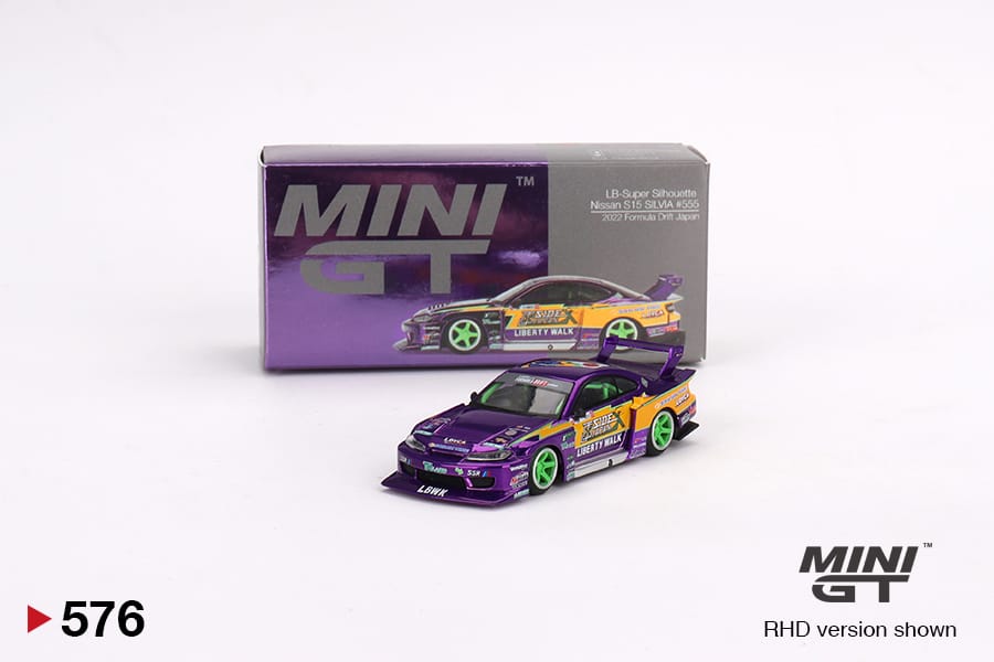 1/64 Mini GT Nissan S15 Silvia LB-Super Silhouette #555 2022