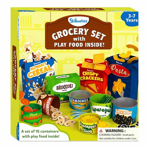 Skillmatics Grocery Set with Play Food Inside