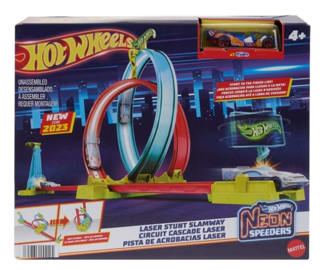Hot Wheels Neon Speeders - Laser Stunt Slamway Trackset