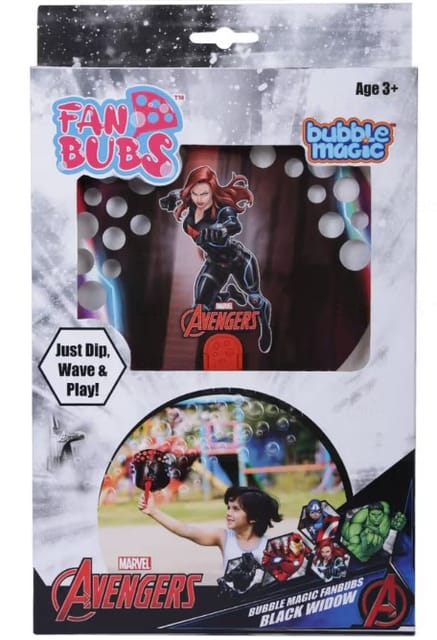 Bubble Magic Fan Bubs Marvel Avengers - Black Widow