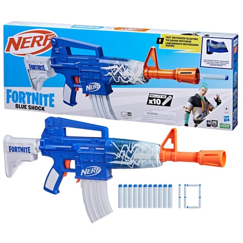 Hasbro Nerf Fortnite Blue Shock - Fast Motorized Blasting