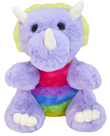 Mirada Purple Cute Stuffed Dinosaur Coin Bank Soft Toy - 25 Cm