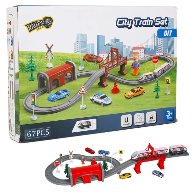 Ralleyz City Train Set 67 Pieces