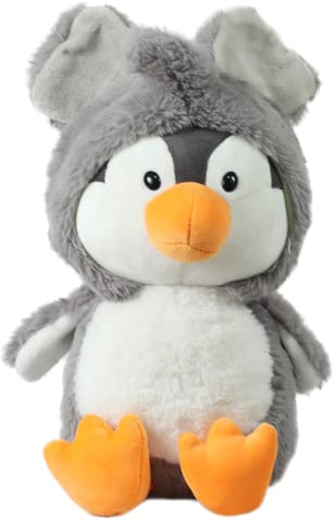 Mirada Super Soft Hoodie Penguin Soft Grey 25CM