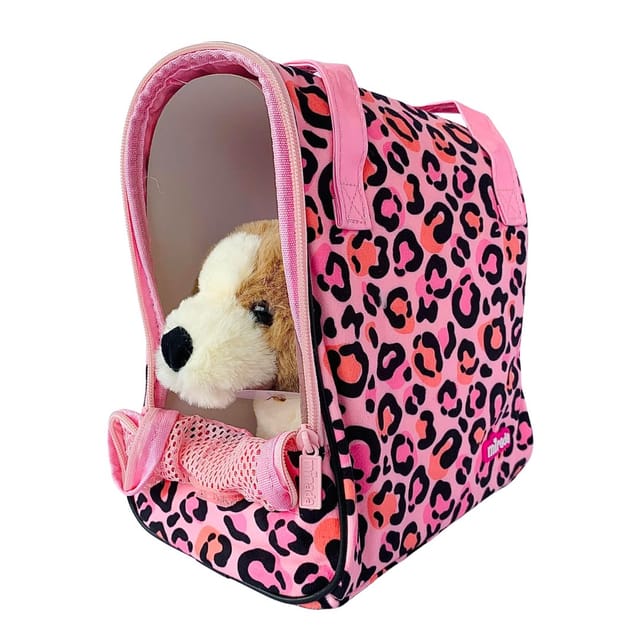Beagle dog walking pick up bag holder in black white and tan wristlet and  cross body strap included, Free roll of bags