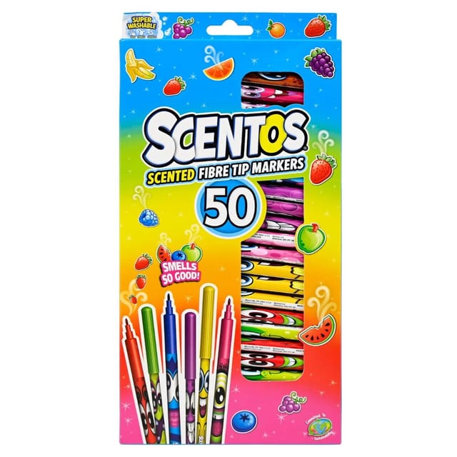 Scentos Scented Fibre Tip Pens 50 Count Set