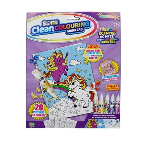 Scentos Clean Colouring Painting - Enchanted Unicorns