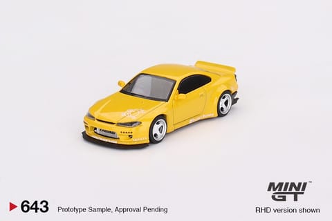 Mini GT Nissan Silvia S15 Rocket Bunny Bronze Yellow