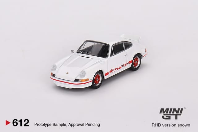 Mini GT Porsche 911 Carrera RS 27 Grand Prix White with Red