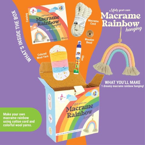 Kalakaram Minis Chippy Collection - DIY Macrame Rainbow Hanging