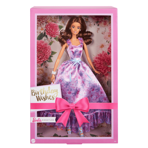 Barbie Signature Birthday Wishes Collectible Doll in Lilac Dress With Giftable Packaging