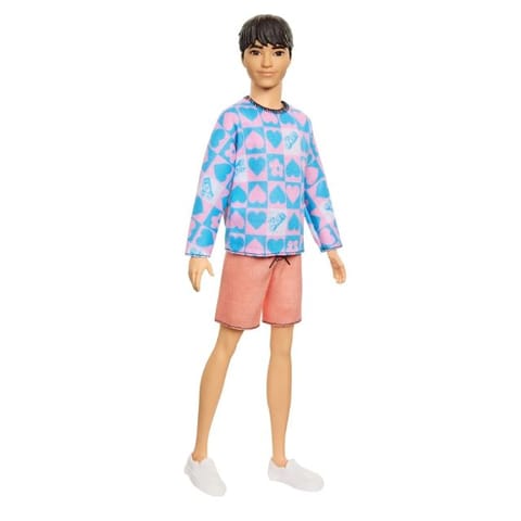 Barbie Ken Fashionista Doll 2024 - Hearts Shirt