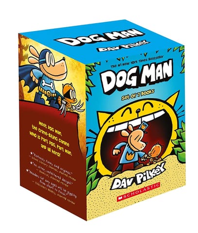 Dog Man Box of 7 Books By Dav Pilkey
