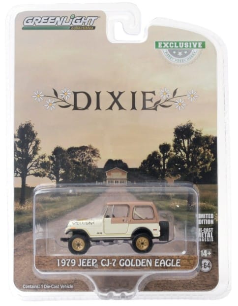 Greenlight Diecast 1979 Jeep CJ-7 Golden Eagle - Dixie (Blister Broken)