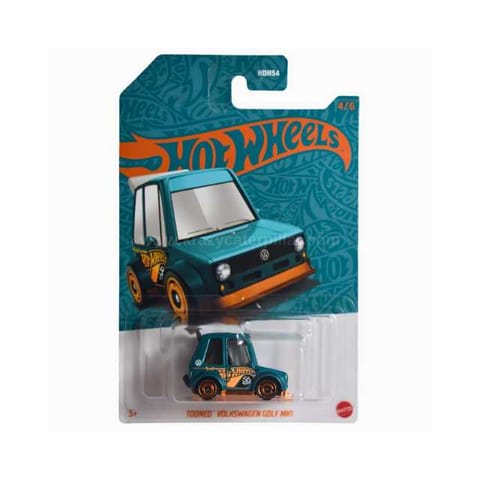 (Card Damaged/ Blister Broken) Hot Wheels 56th Anniversary Pearl and Chrome - Tooned Volkswagen Golf MK1