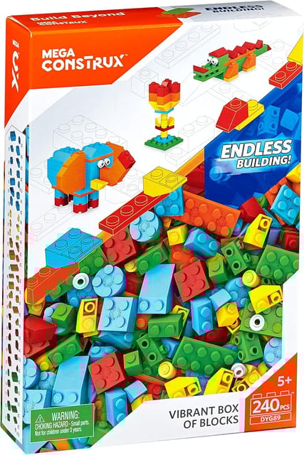 Mega Construx Endless Building Vibrant Box Of Blocks 240 Pieces