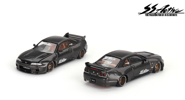 Mini GT Kaido House Nissan Skyline GT-R (R33) Active Carbon R