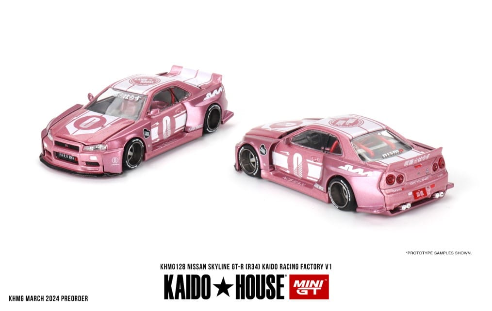 Mini GT Nissan Skyline GT-R (R34) Kaido Racing Factory V1