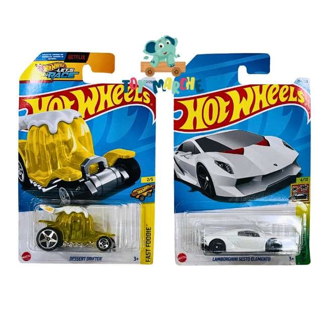 Hot Wheels HW Exotics Lamborghini Sesto Elemento And Fast Foodie Dessert Drifter