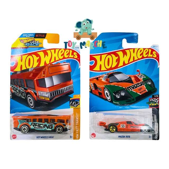 Hot Wheels HW Race Day Mazda 7878 And HW Fast Transit Hot Wheels High