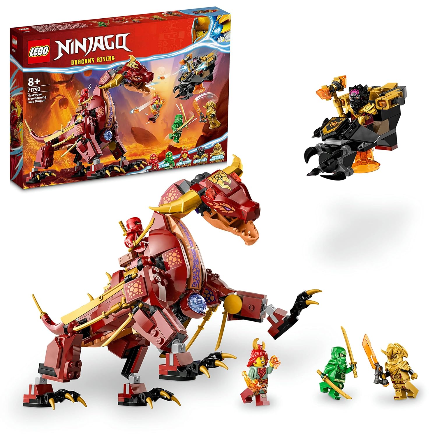 LEGO NINJAGO Heatwave Transforming Lava Dragon 71793 479 Pcs
