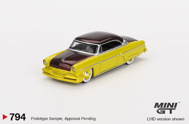Mini GT Lincoln Capri Hot Rod 1954 - Lime Yellow