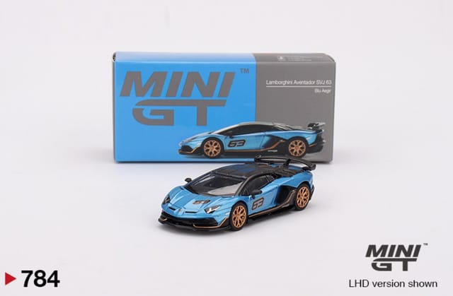 Mini GT Lamborghini Aventador SVJ 63 - Blu Aegir