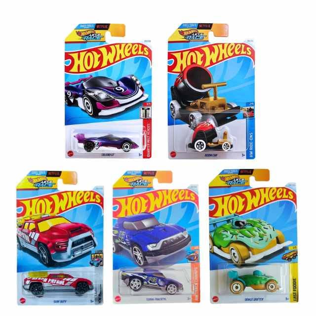 Hot Wheels Celero GT, Boom Car, Surf Duty, Terra Tracktyl And Donut Drifter