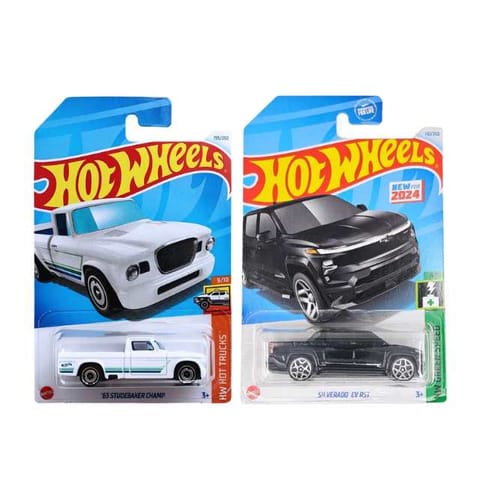 Hot Wheels Silverado EV RST And ''63 Studebaker Champ