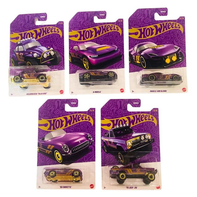Hot Wheels 57th Anniversary Pearl and Chrome Set of 5 Cars