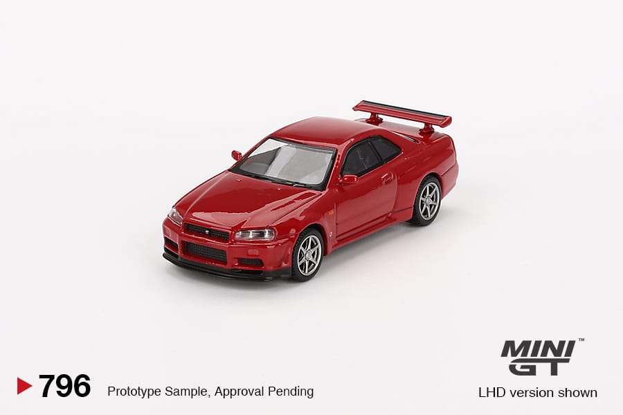 ミニカー MINIGT NissanSkyline GT-R R34 V-Spec II PREORDER* MINI GT 1:64 Nissan Skyline GT-R (R34) V-Spec II