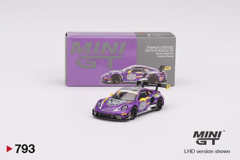 Mini GT 793 Porsche 911 GT3 R #27 2023 FIA GT World Cup 70th Macau Grand Prix HubAuto Racing