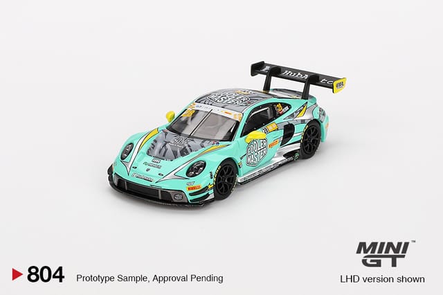 Mini GT 804 Porsche 911 GT3 R No.28 HubAuto Racing '23 Macau 1:64 Diecast Model 804-L