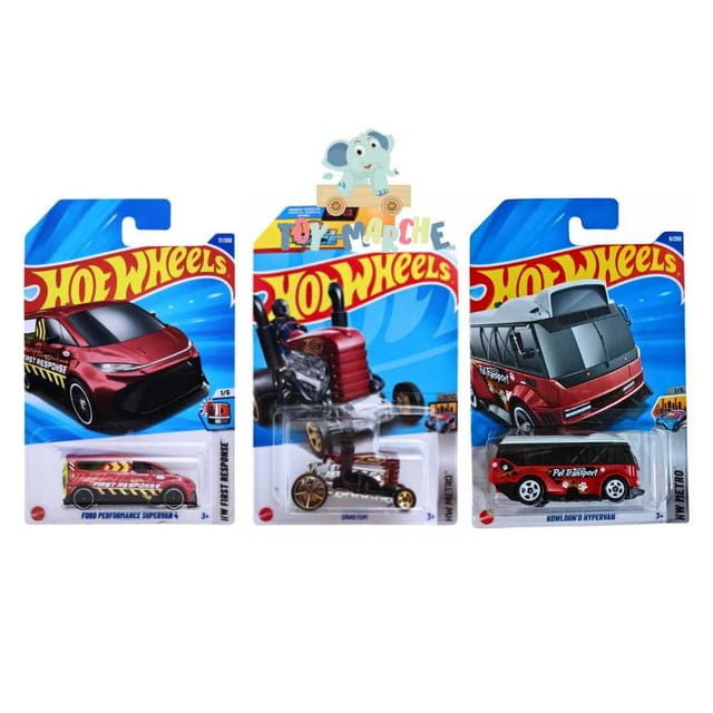 Hot Wheels Dragtor, FORD Performance Supervan 4 And Kowloon'd Hypervan Pet Transport