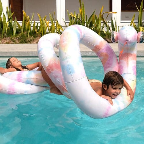 SUNNYLiFE Giant Inflatable Noodle Snake Tie Dye Tie Dye