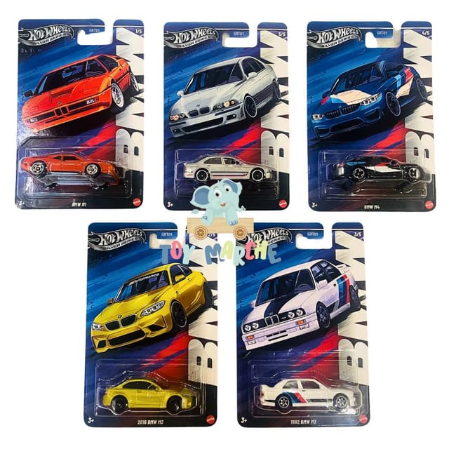 Hot Wheels Silver Series BMW 5 Cars Set