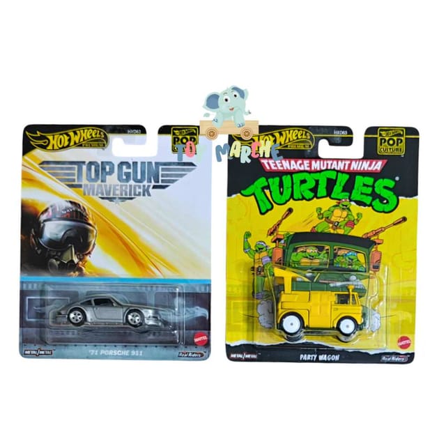 Hot Wheels Pop Culture 2025 - Top Maverick '71 Porsche 911 And Teenage Mutant Ninja Turtle Party Wagon