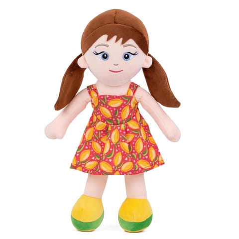 Mirada Yellow Dress Rag Doll - 38 cm