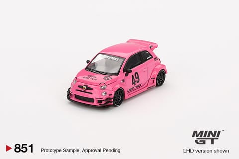 Mini GT 851 Abarth 595 LB-Works X ABAS Works Pink