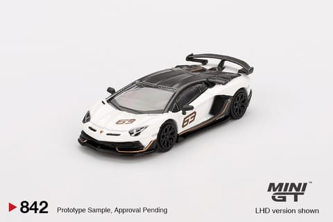 Mini GT 842 Lamborghini Aventador SVJ 63 Bianco Asopo