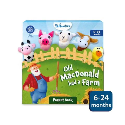 Skillmatics Puppet Book: Old MacDonald Had a Farm Interactive Finger Puppets