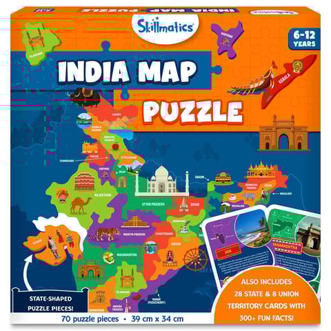 Skillmatics India Map Puzzle - 70 Pieces
