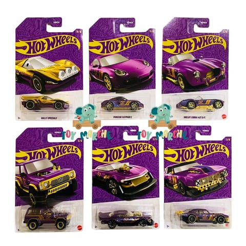 Hot Wheels 2025 57th Anniversary Pearl and Chrome Set of 6 Cars